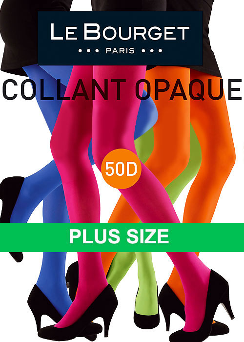 Le Bourget All Colours Slide Touch 50D Plus Size Opaque Tights