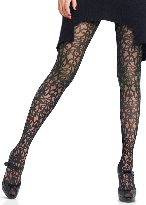 Le Bourget Exquis Patterned Tights SideZoom 2