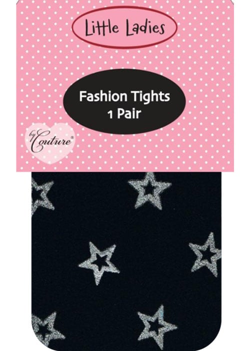 Couture Little Ladies Glitter Star Children's Tights image