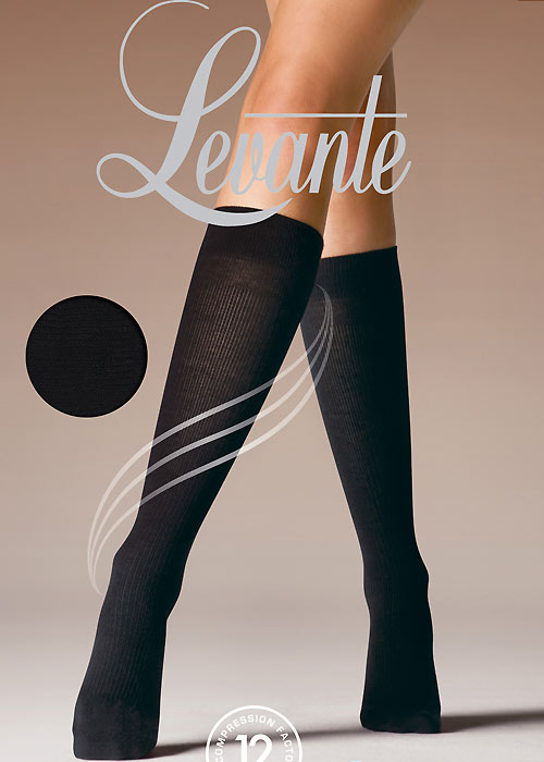 Levante Energia Cotton Blend Compression Knee Highs