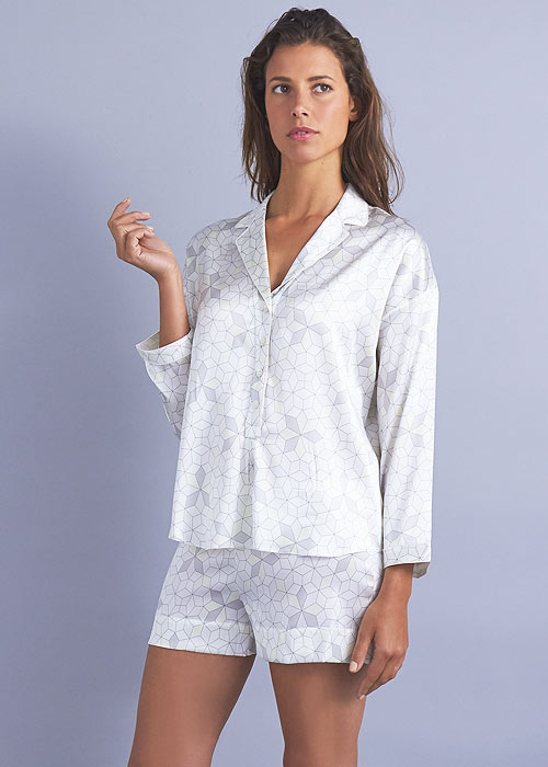 Mimi Holliday Panarea Silk Shortie Pyjama Set SideZoom 1