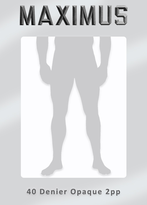 Maximus Mens 40 Denier Opaque Tights 2PP