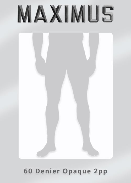 Maximus Mens 60 Denier Opaque Tights 2PP