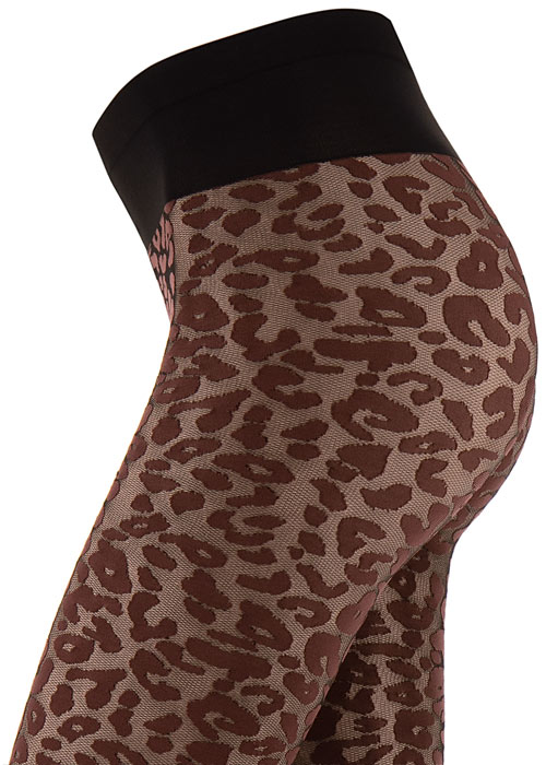 Oroblu Abstract Bicolor Leopard Tights SideZoom 3