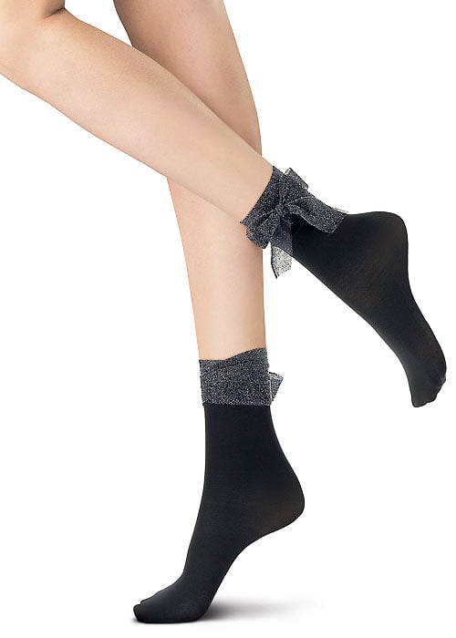 Oroblu Abstract Embellished Glitter Ribbon Socks image