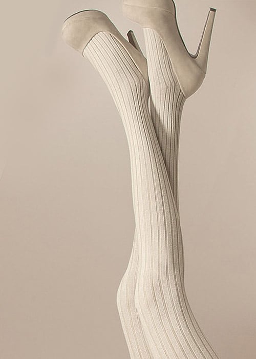 Oroblu Angela Ribbed Cotton Tights image