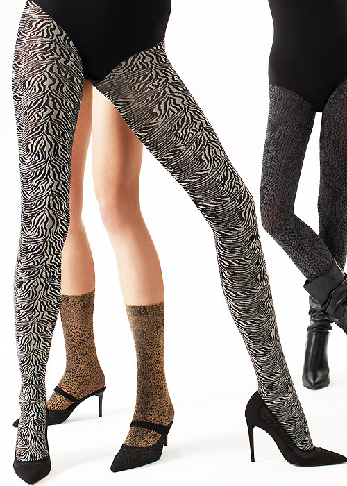 Oroblu Animal Fancy Zebra Tights SideZoom 2