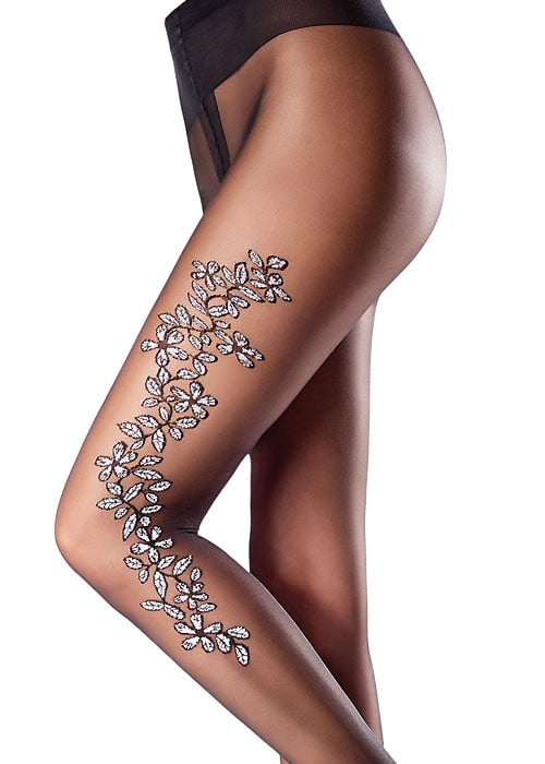 Oroblu Flower Daisy Tights SideZoom 2