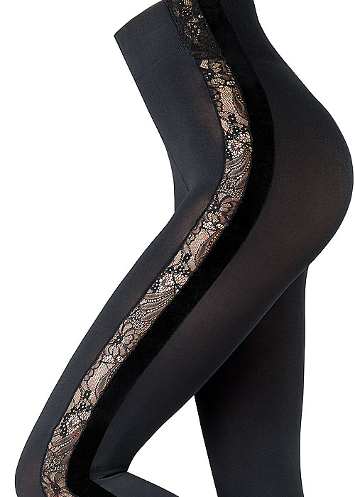 Oroblu Flower Lace Tights SideZoom 2