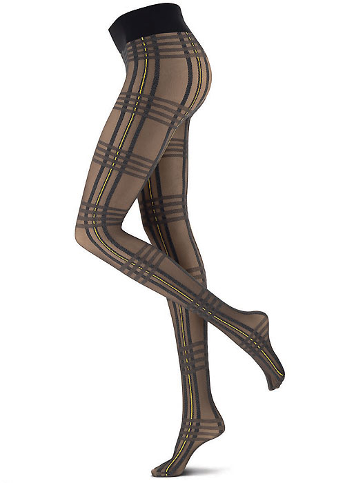 Oroblu Graphic Scottish Check Tights SideZoom 3