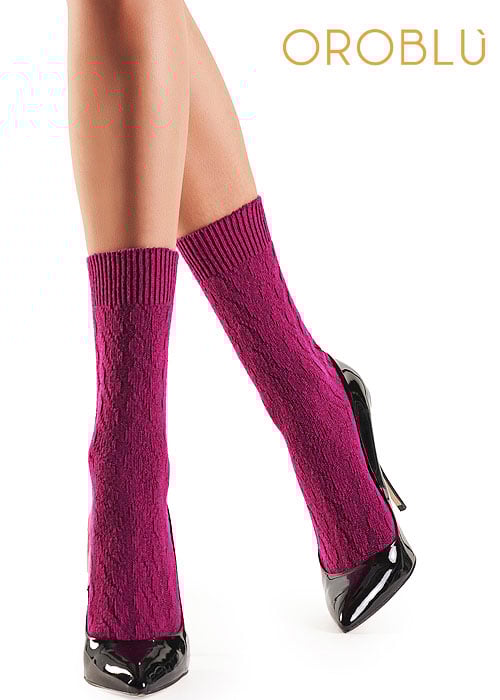 Oroblu Gwen Fine Cashmere Cable Socks image
