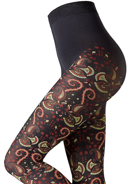 Oroblu History 1979 Cachemire Print Tights SideZoom 3