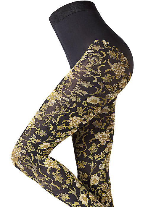 Oroblu History 1999 Baroque Print Tights SideZoom 3