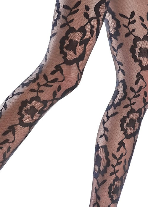 Oroblu Lorelie Lace Tights SideZoom 2