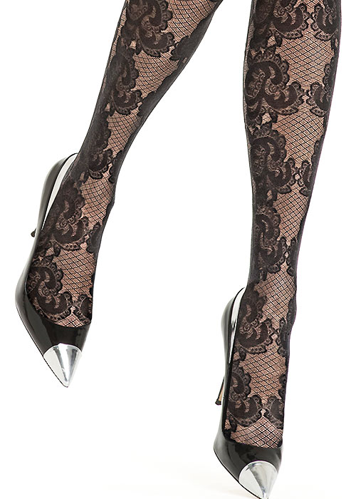 Oroblu Miriana Lace Effect Tights SideZoom 2