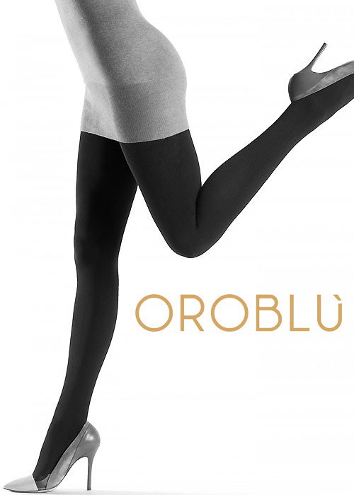 Oroblu Tights Renee made of soft and warm cotton 120 den cable pattern 