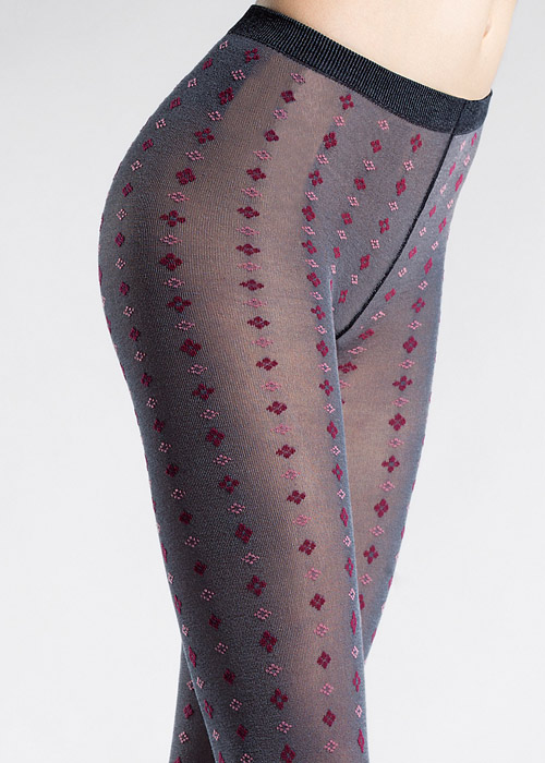 Pierre Mantoux Alba Patterned Tights SideZoom 2