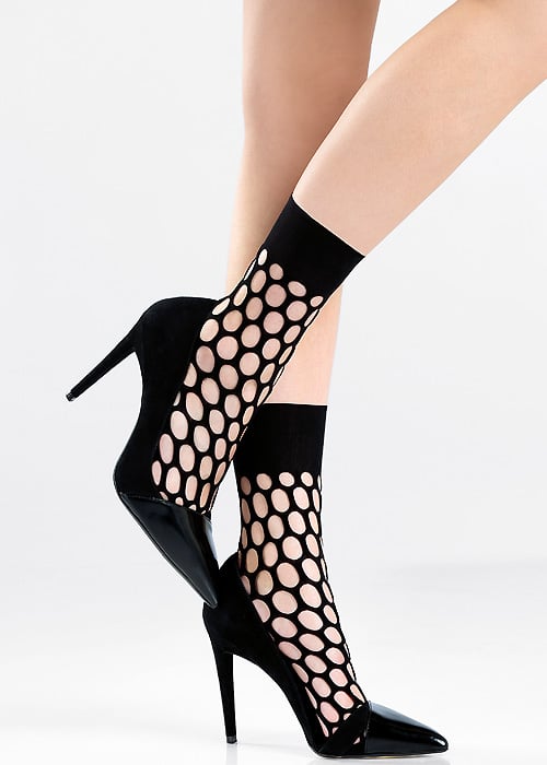 Pierre Mantoux Sibilla Net Ankle Highs In Stock At UK Tights