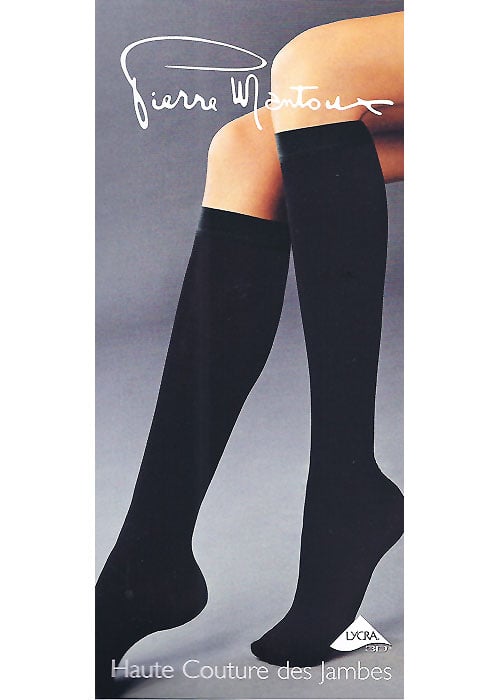Pierre Mantoux Plain Top Veloutine 50 Knee Highs