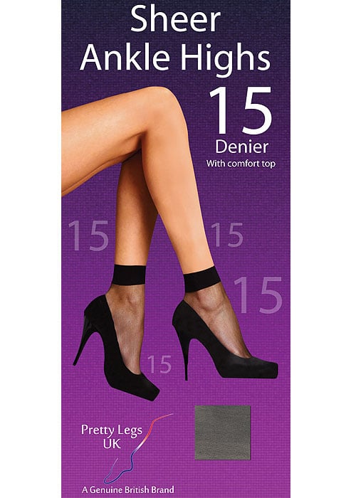 Pretty Legs 15 Denier Ankle Highs 4 Pair Pack image