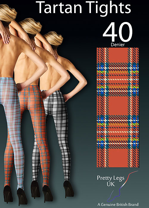 Pretty Legs 40 Denier Tartan Design Tights SideZoom 2