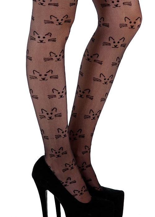 Pamela Mann All Over Cat Faces Tights image