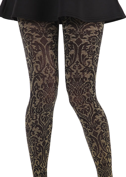 Pamela Mann Baroque Lurex Tights SideZoom 2