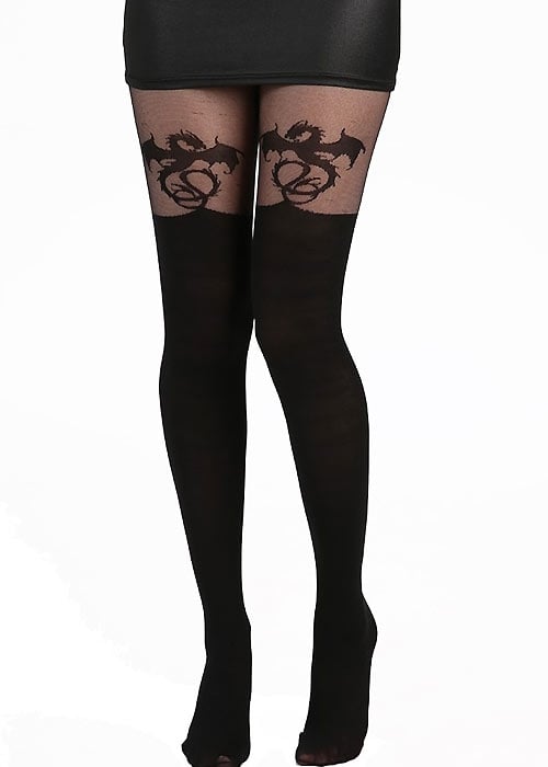 Pamela Mann Alchemy Dragon Over The Knee Tights SideZoom 2