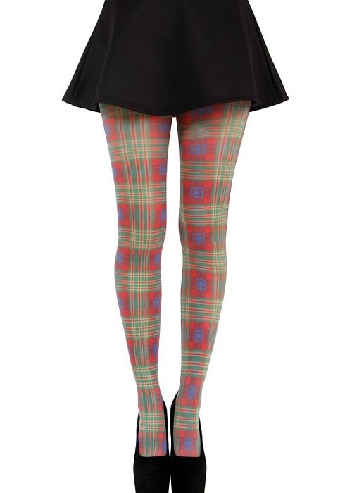 Pamela Mann Benton Plaid Tartan Printed Tights image