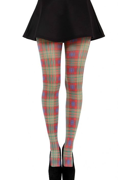 Pamela Mann Benton Plaid Tartan Printed Tights