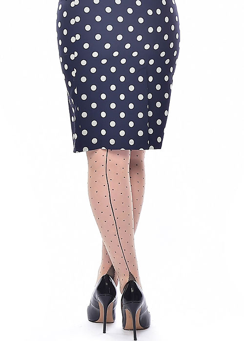 Pamela Mann Jive Seamed Dotty Tights SideZoom 2