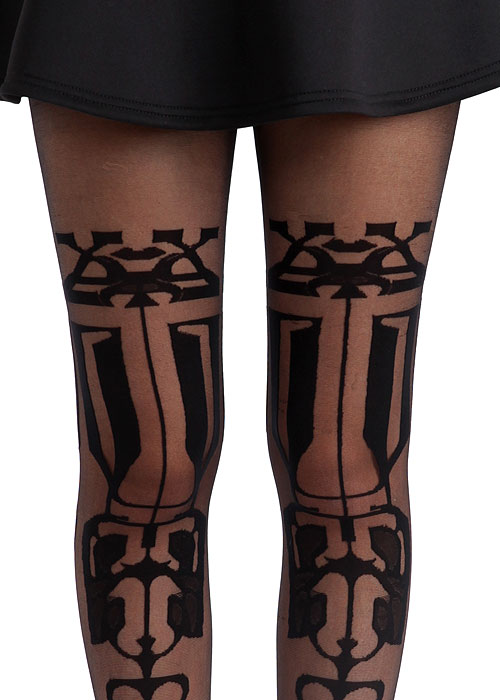 Pamela Mann Tribal Sheer Tights SideZoom 2