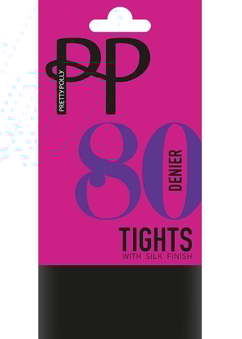 Pretty Polly 80 Denier Opaque Tights With Silk Finish image