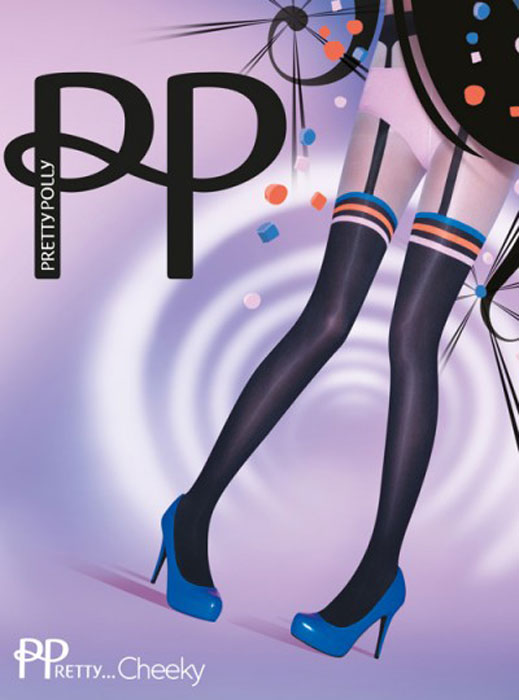 Pretty Polly Cheeky Colour Suspender And Knicker Tights SideZoom 1
