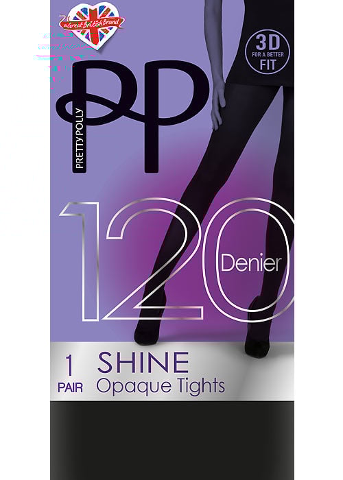 Pretty Polly 120 Denier 3D Shine Tights SideZoom 2