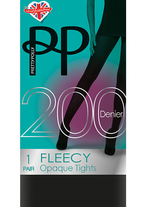 Pretty Polly 200 Denier 3D Fleecy Tights SideZoom 2