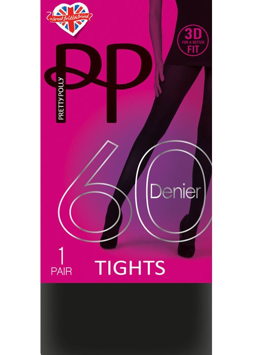 Pretty Polly 60 Denier New 3D Opaque Tights