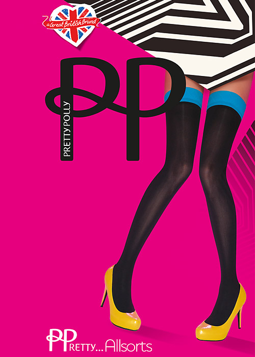 Pretty Polly Allsorts Coloured Top Hold Ups image