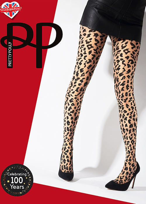 Pretty Polly Anima Nudel Pattern Print Tights SideZoom 2