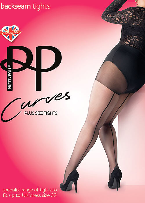 Pretty Polly Curves Backseamed Tights SideZoom 2