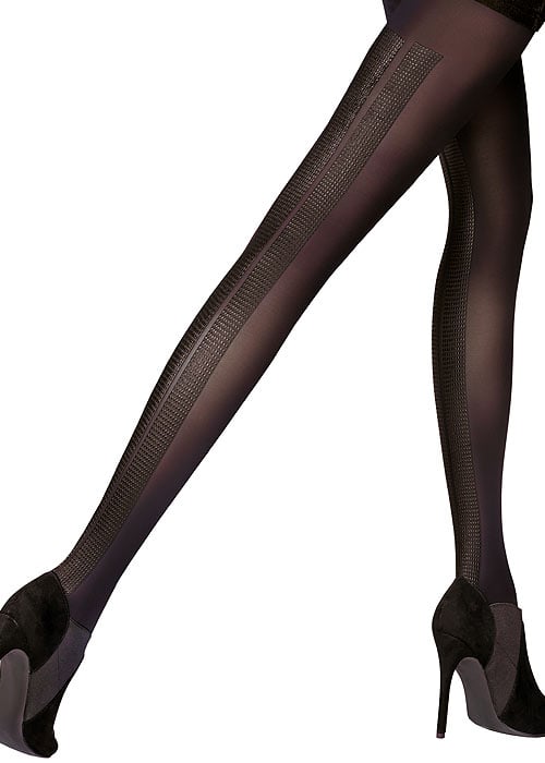 Pretty Polly Fashion Printed Backseam Tights SideZoom 2