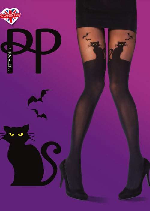 Pretty Polly Halloween Cat Tights image