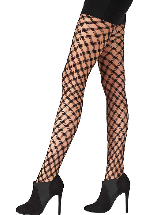 Pretty Polly Large Criss Cross Net Tights SideZoom 2
