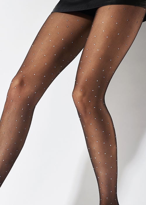 Pretty Polly Lurex Pinspot Tights SideZoom 2