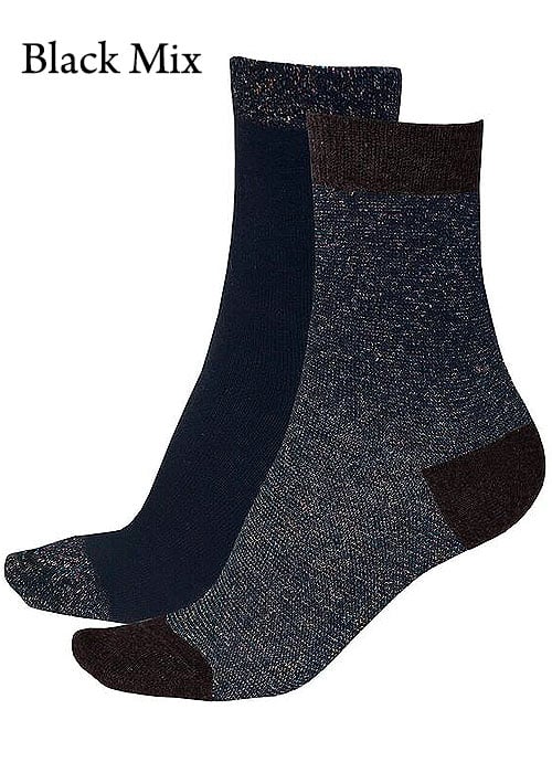 Pretty Polly Lurex Stripe Socks 2 Pair Pack image