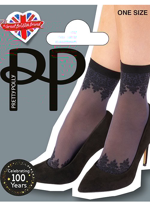 Pretty Polly Baroque Patterned Anklet image