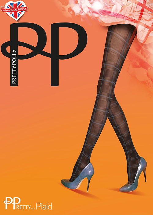 Pretty Polly Pretty Plaid Tartan Highlight Tights SideZoom 2