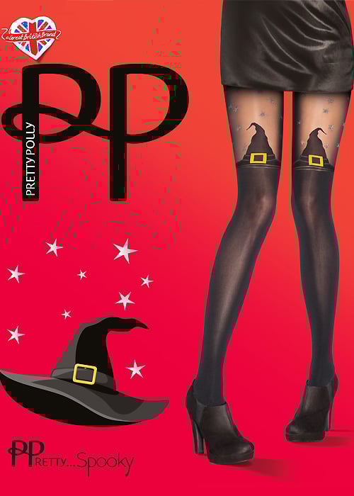 Pretty Polly Pretty Spooky Witches Hat Tights image