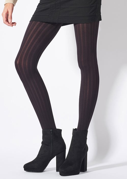 Pretty Polly Ribbed Tights SideZoom 2