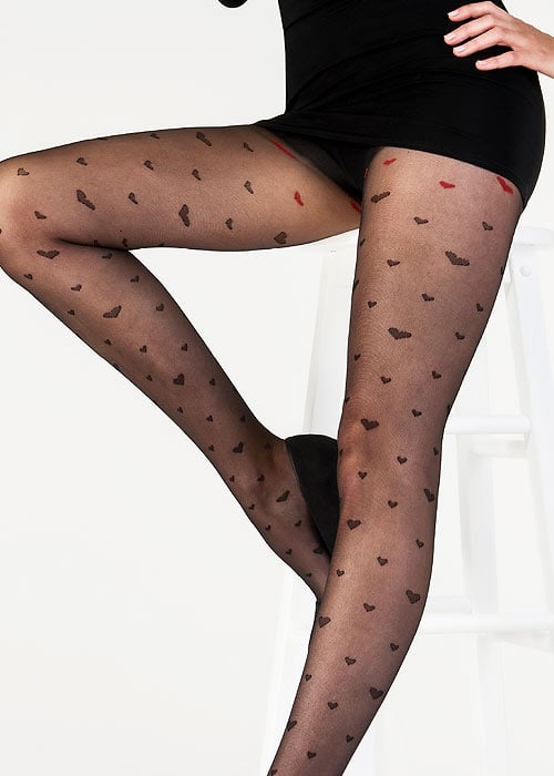 Pretty Polly Sheer Heart Tights SideZoom 2